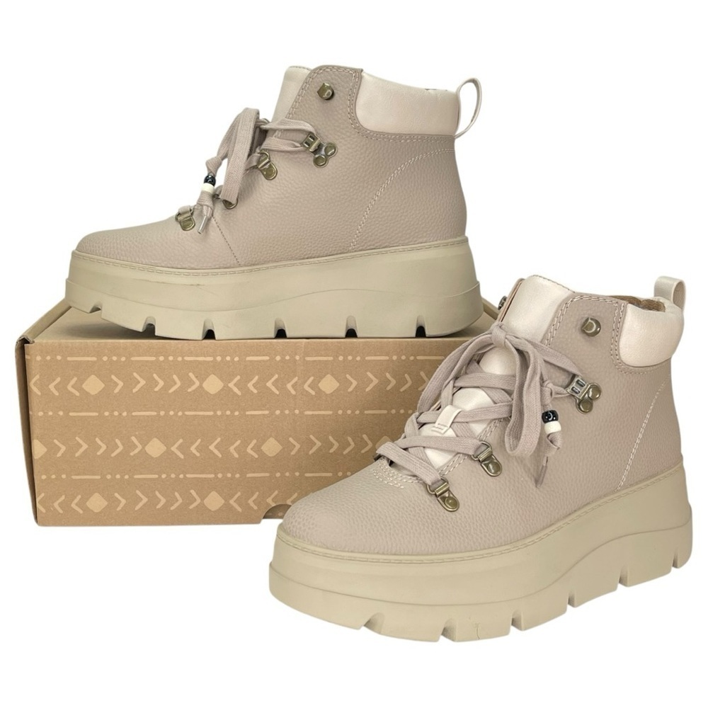 Zodiac Billie Tan Pebbled Faux Leather Lug Sole Womens Sneakers Size 9.5M - Picture 13 of 13